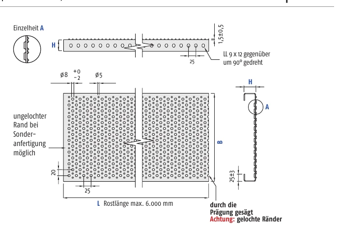 Technische Zeichnung von rotec Rund N