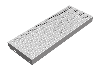 rotec Rund N Treppenstufe mit seitlichen Befestigungsplatten