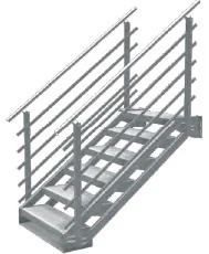 Bewegliche Stahltreppe